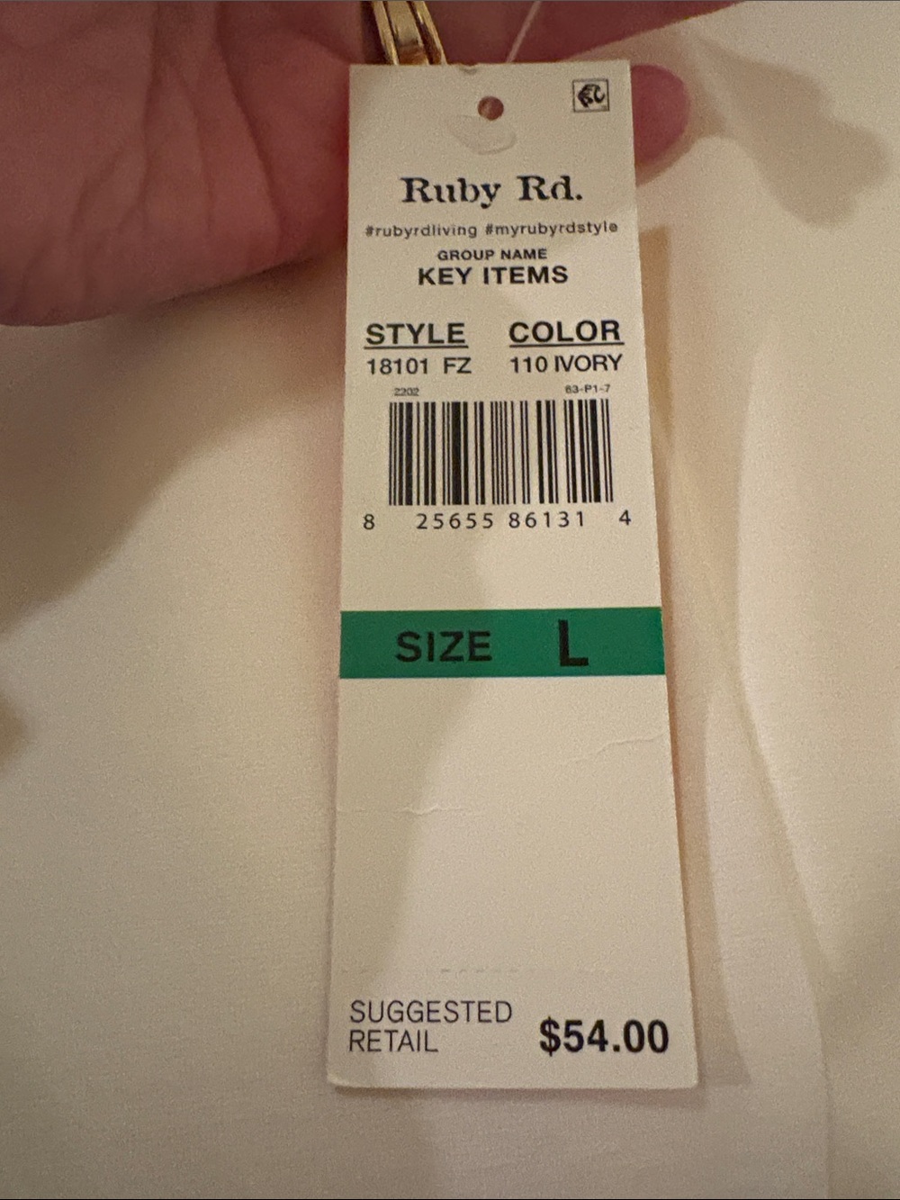 Ruby Rd. Cream Straight-Leg Pull-On Pants - Picture 4 of 4